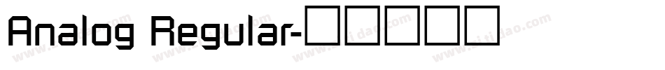 Analog Regular字体转换